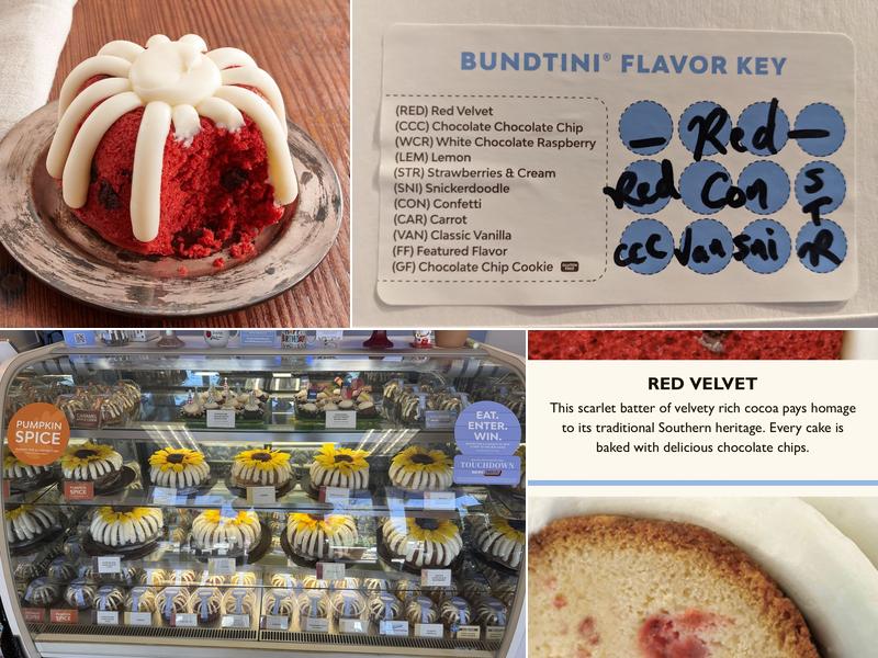 Nothing Bundt Cakes Menu