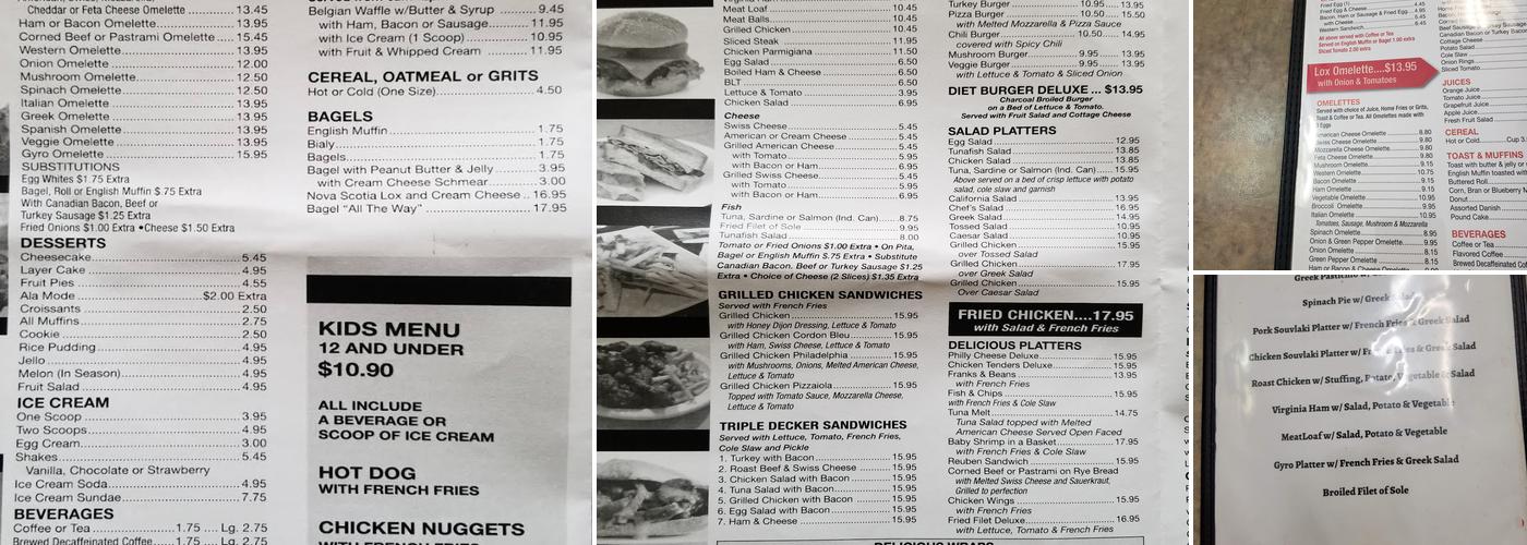 Liberty Diner Menu