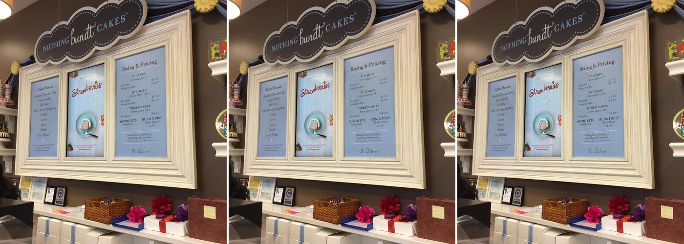 Nothing Bundt Cakes Menu