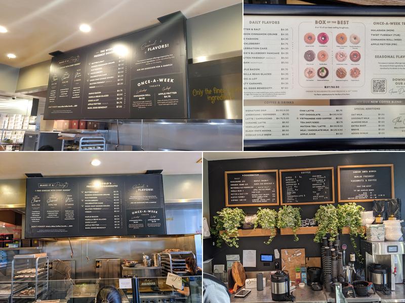 Sidecar Doughnuts & Coffee Menu