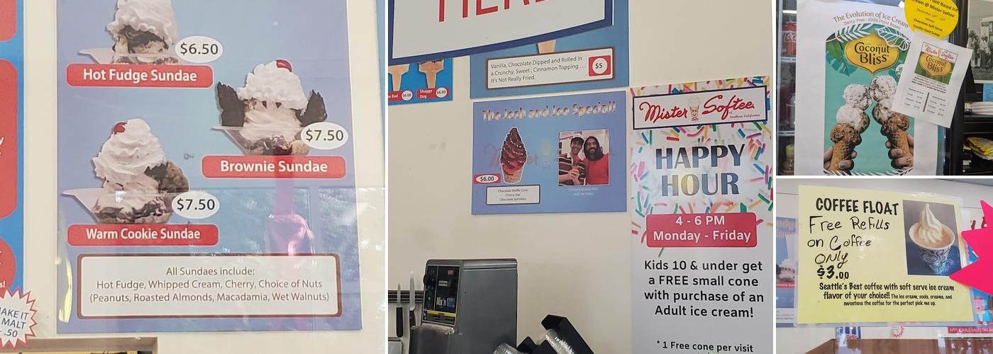 Mister Softee Menu