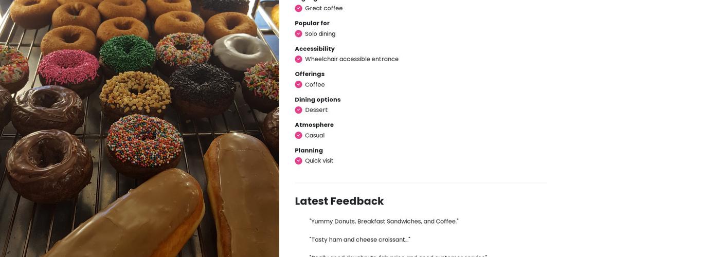 Donut Hole Menu