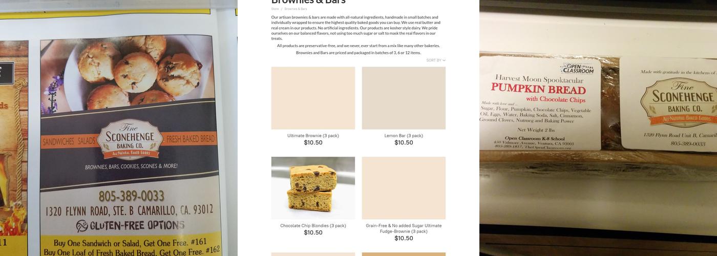 Fine Sconehenge Baking Co. Menu