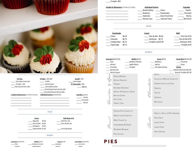 Dutch Epicure Menu