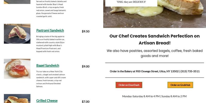 Hemstrought's Bakeries Menu