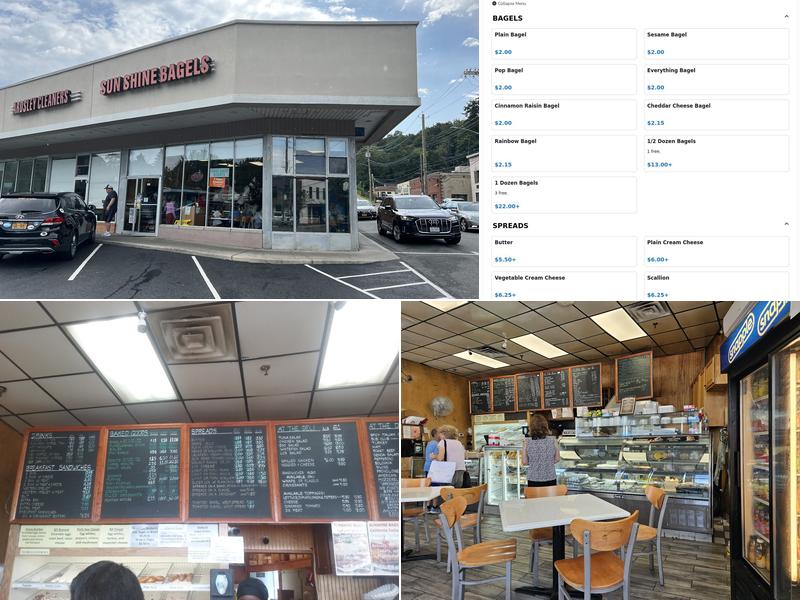 Sunshine Bagels & Doughnut Shop Menu