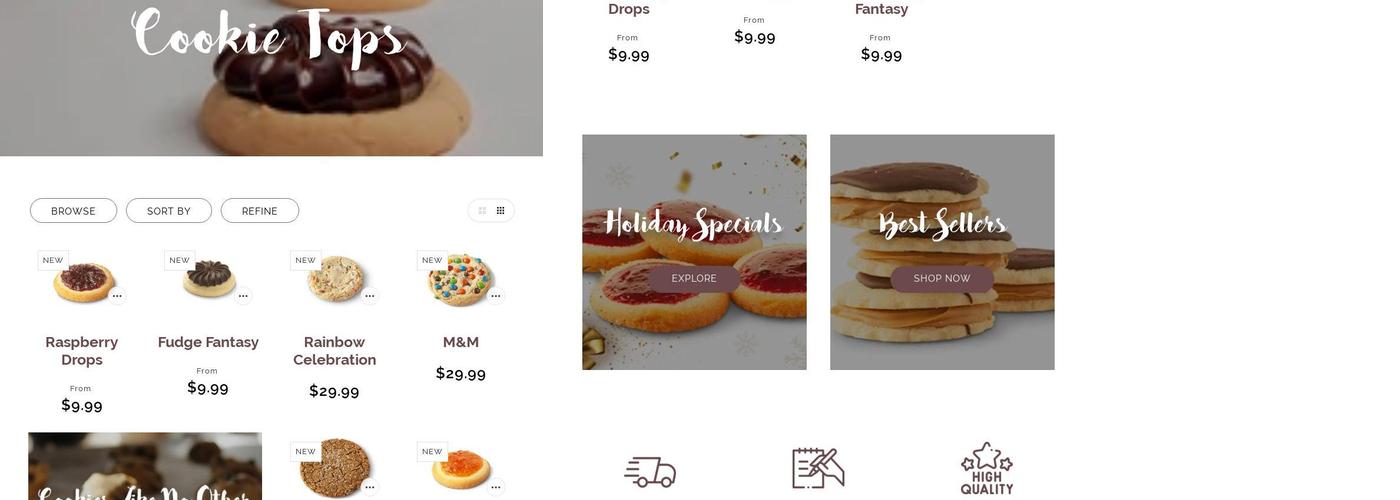 The Cookie Factory Menu