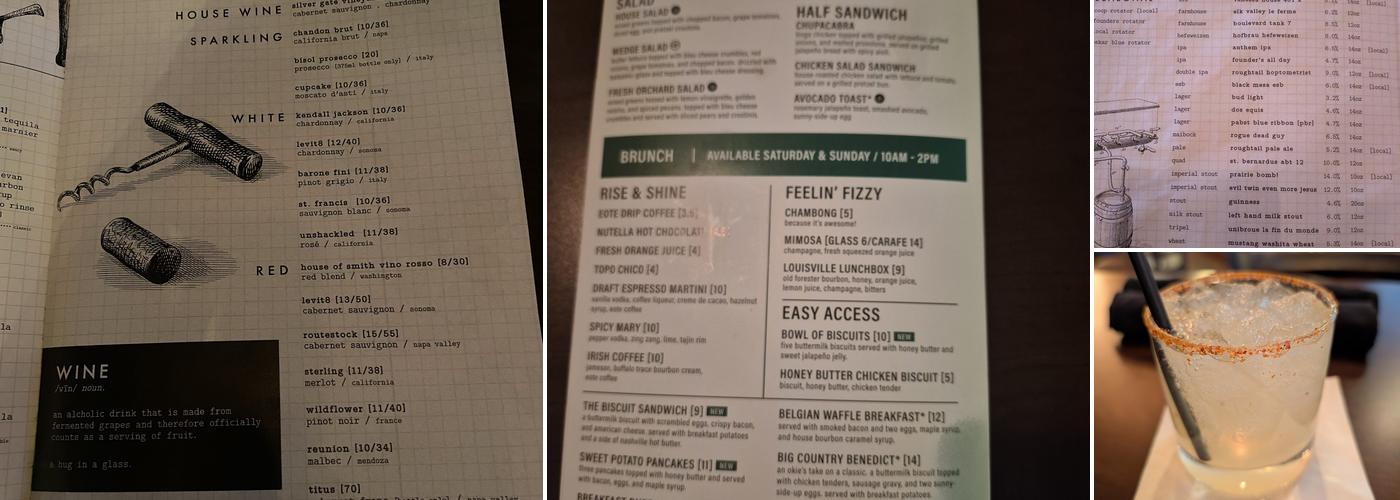 Pub W Menu