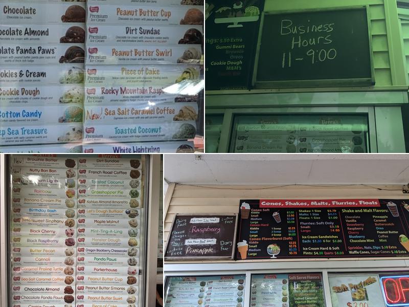 Big Dipper Ice Cream Menu