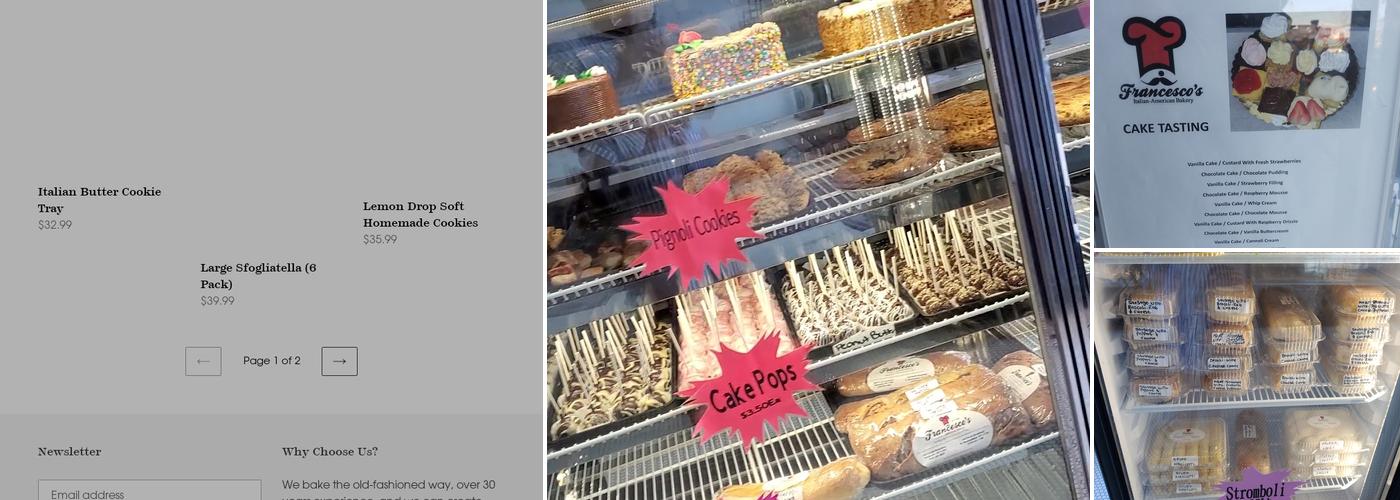 Francesco's Bakery Menu