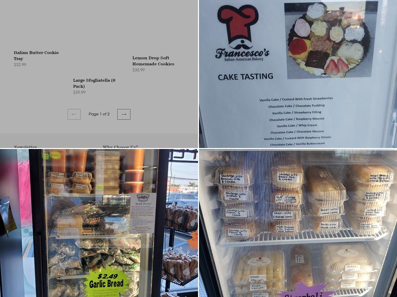 Francesco's Bakery Menu