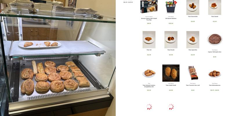 Titan Bakery Menu