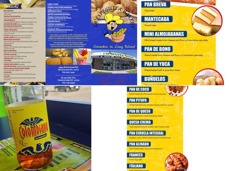 La Espiguita Bakery Menu