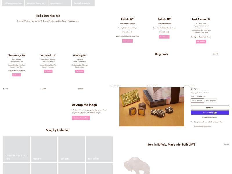 Fowler's Chocolates Menu