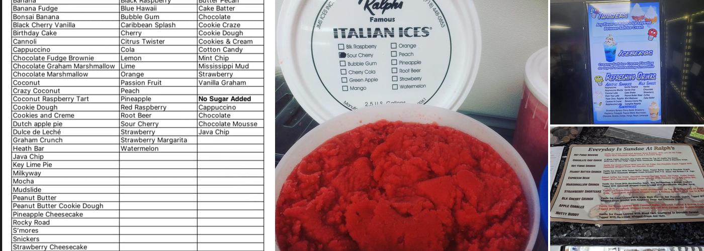 Ralph's Italian Ices of Nesconset Menu