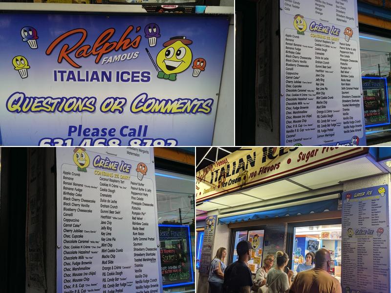 Ralph's Italian Ices & Ice Cream Menu
