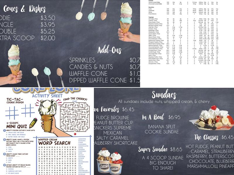 Abbott's Frozen Custard of Hilton Menu