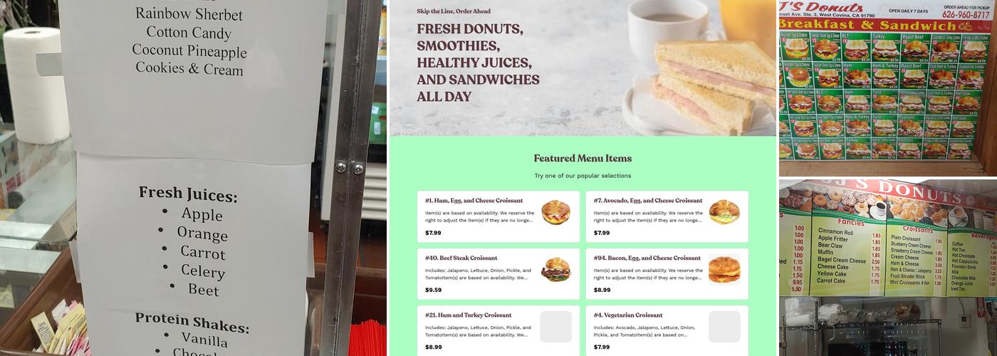 JJS Donuts Menu