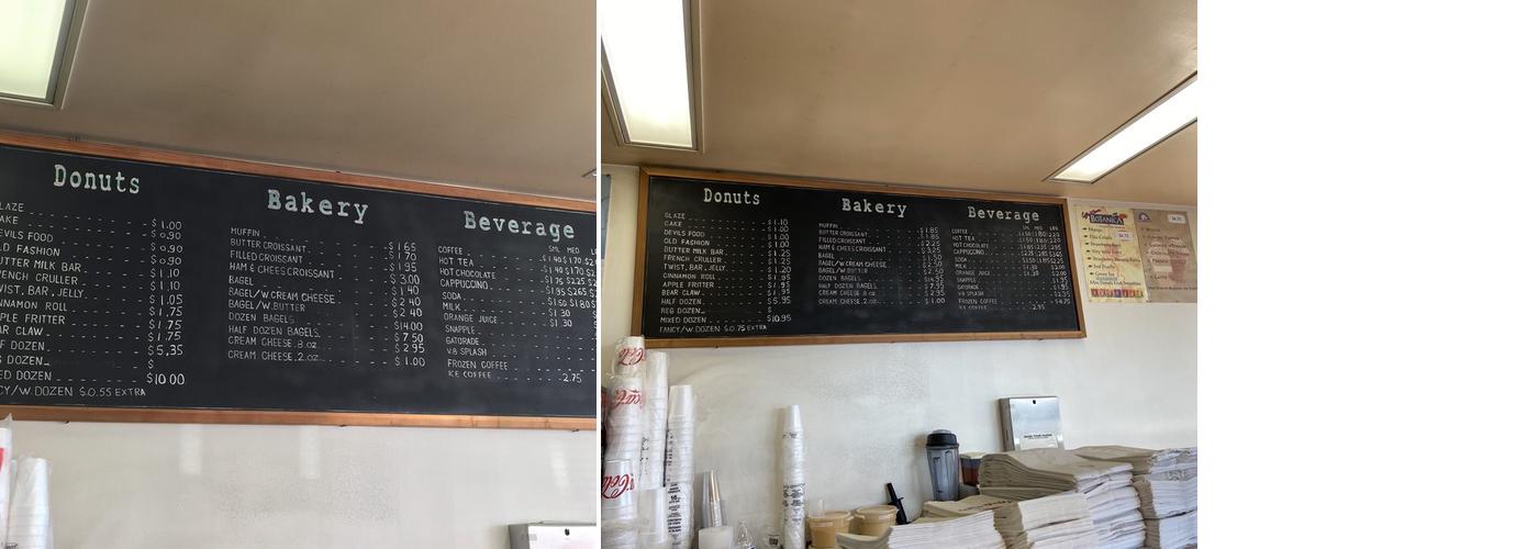 Miss Donuts & Bagel Menu
