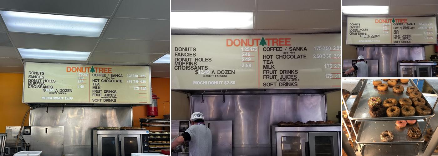 Donut Tree Menu