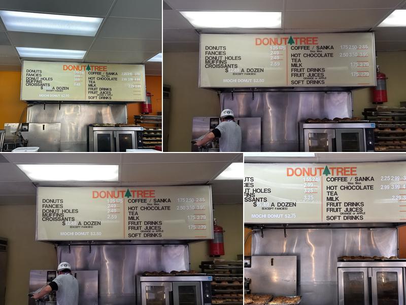 Donut Tree Menu