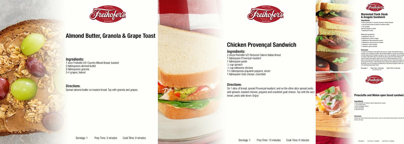 Freihofer's Baking Co Menu