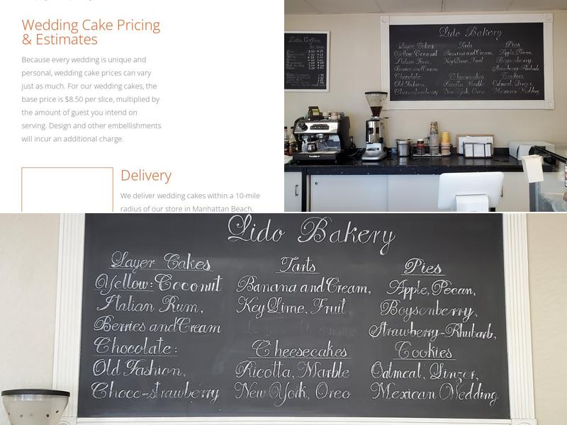 Lido Bakery Menu