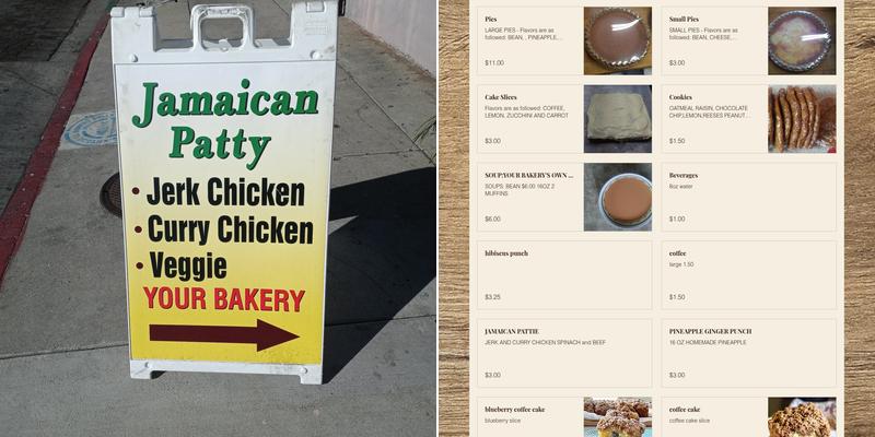 Your Bakery Menu