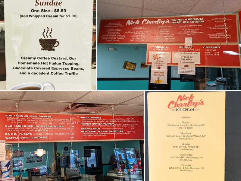 Nick Charlap's Ice Cream Menu