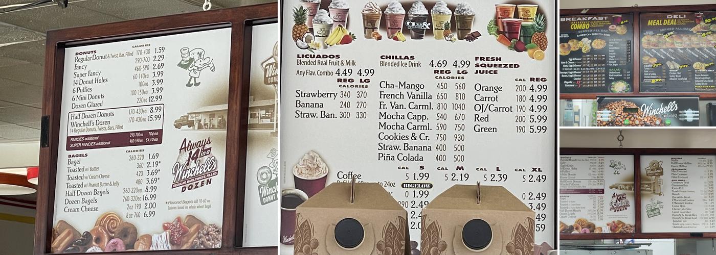 Winchell's Menu