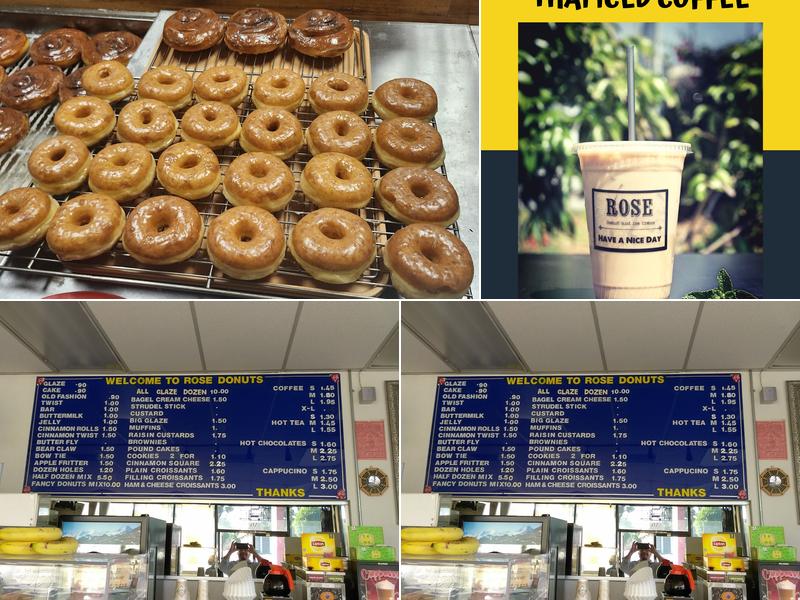 Rose Donuts And Ice Cream Menu