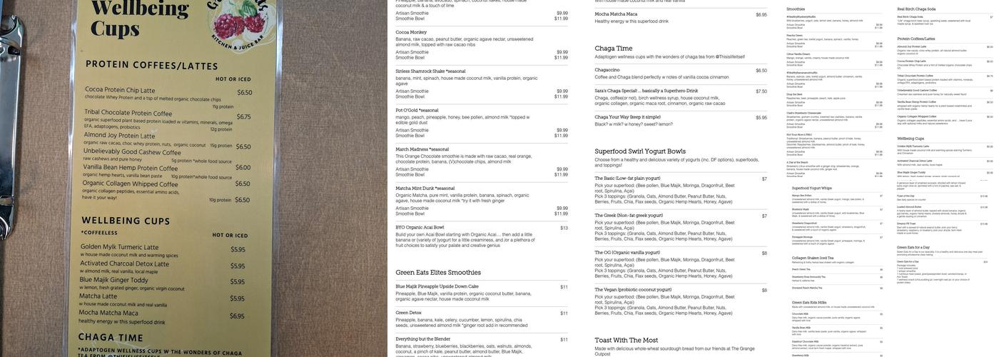 Green Eats Kitchen And Juice Bar Menu