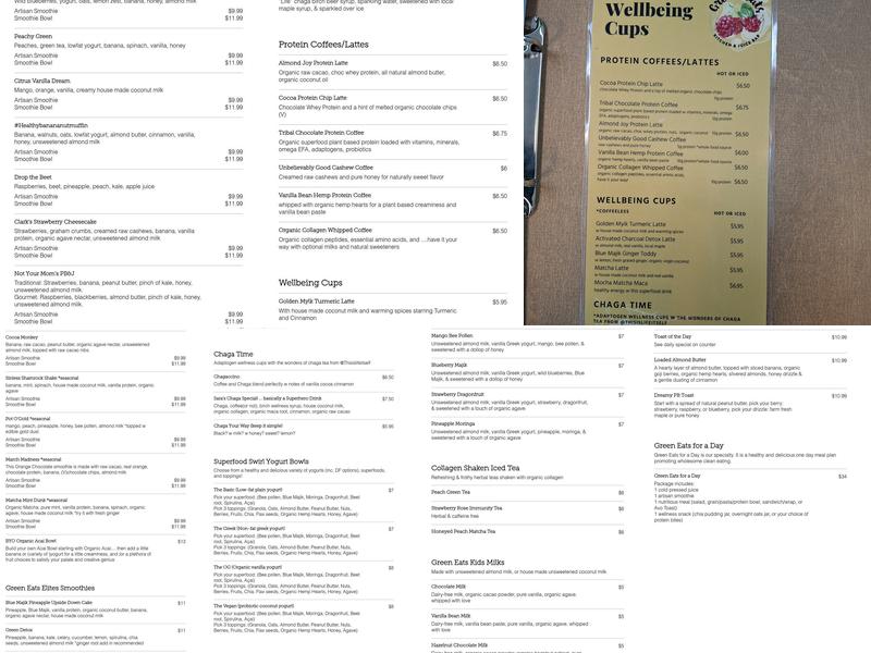 Green Eats Kitchen And Juice Bar Menu