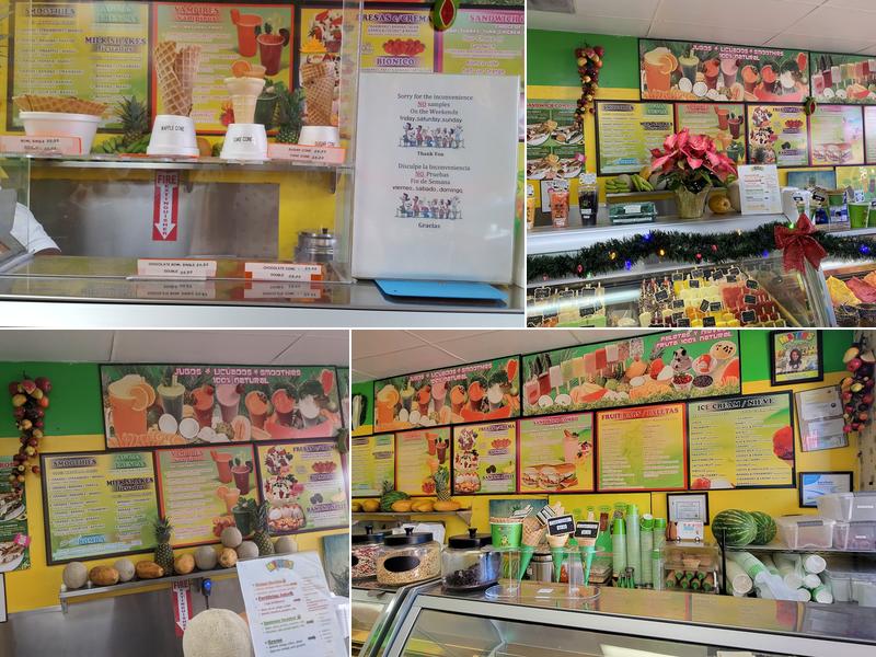 Mateo's Ice Cream & Fruit Bars Menu