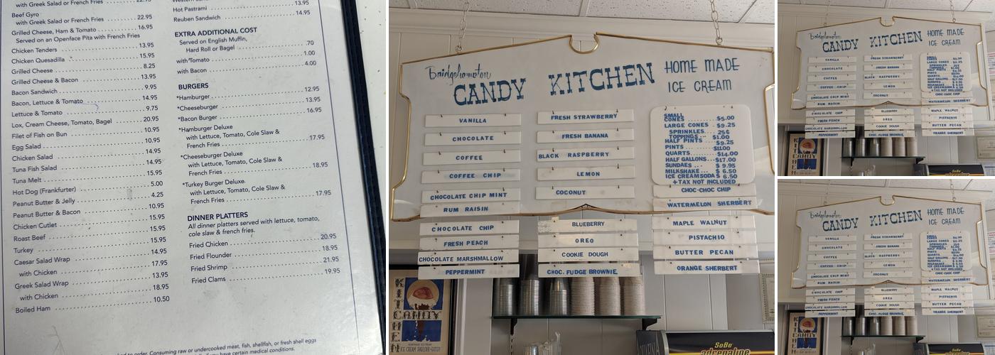 Bridgehampton Candy Kitchen Menu