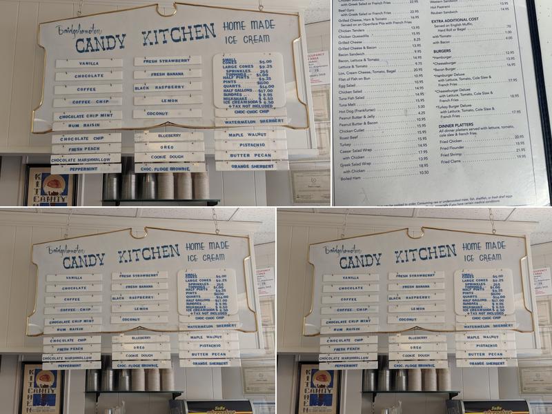Bridgehampton Candy Kitchen Menu