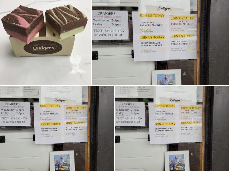 Craigers Fudge, Ice Cream & Sweets Menu