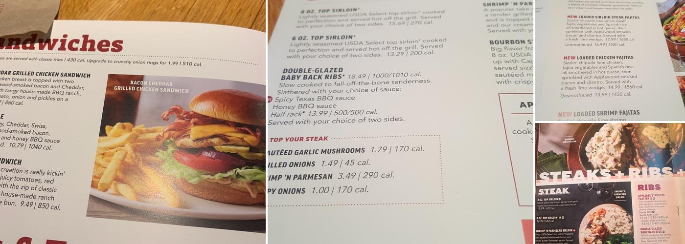 Applebee's Grill + Bar Menu