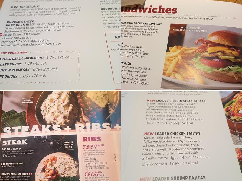 Applebee's Grill + Bar Menu