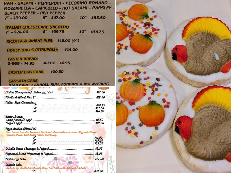 Comparetto Bakery Menu