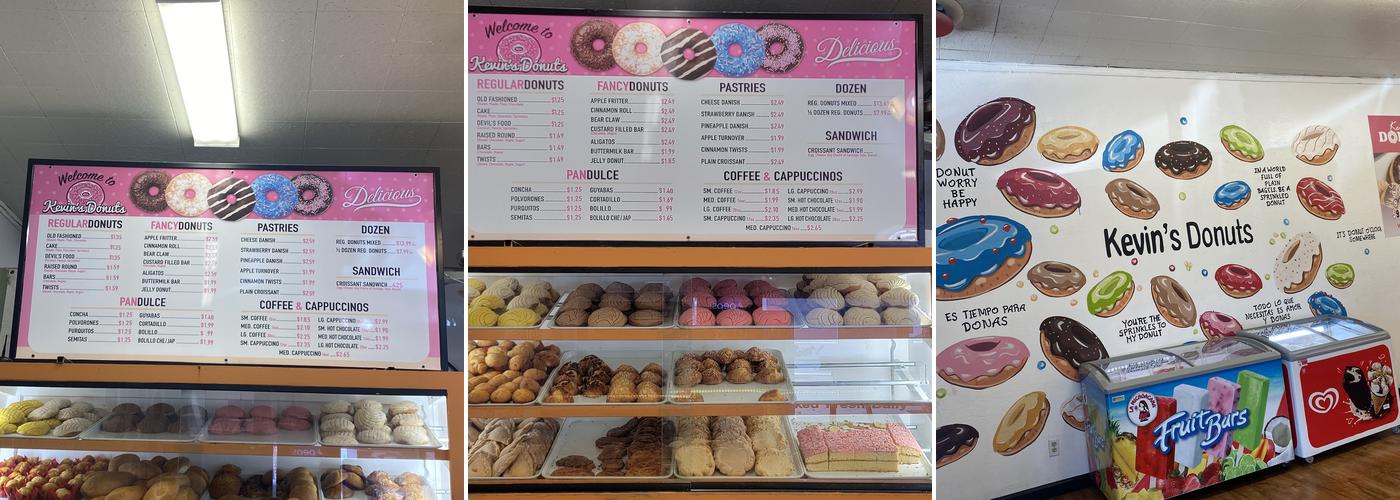 Kevin's Donuts Menu