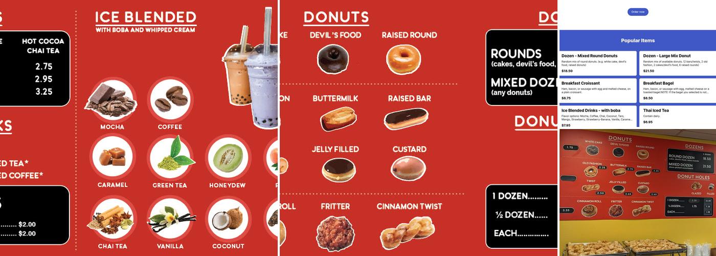 Eller's Donut Menu