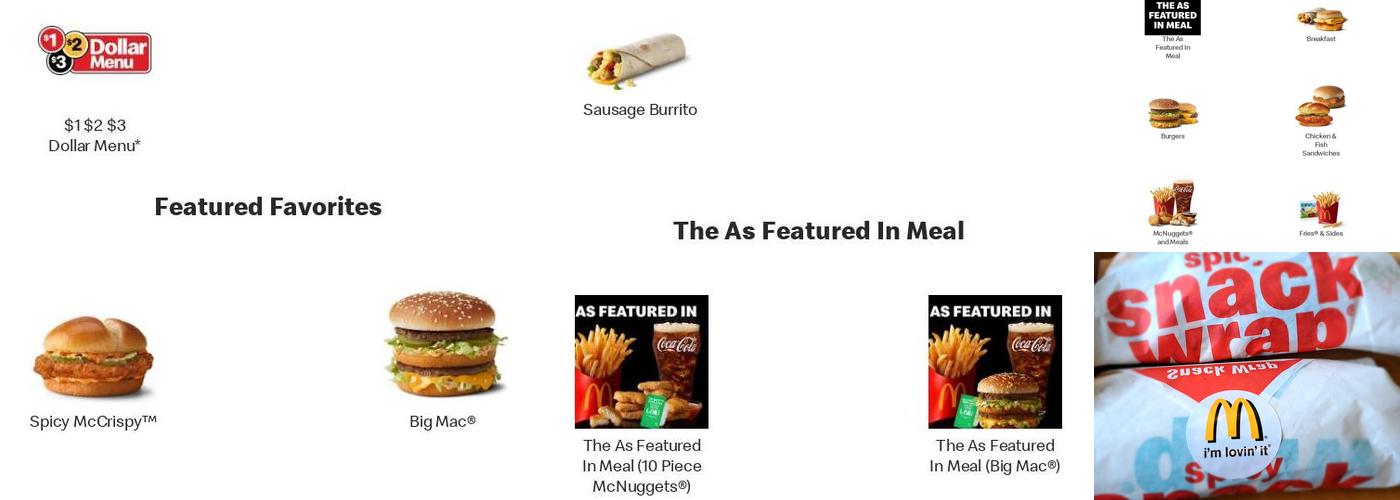 McDonald's Menu