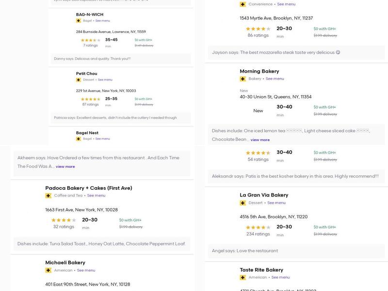 Black & White kosher Bakery Menu