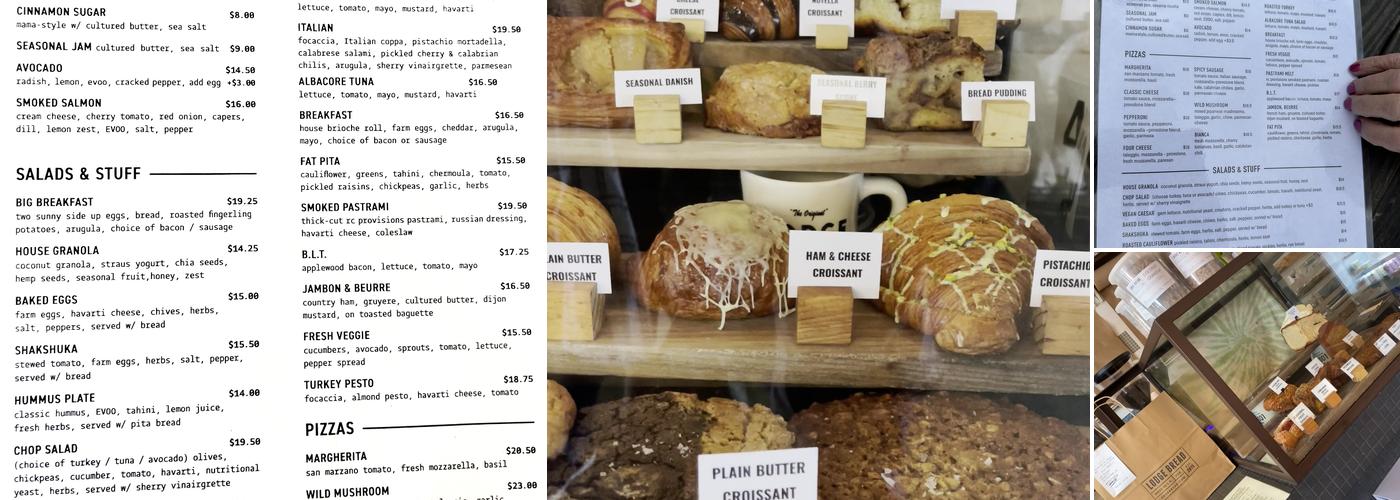 Lodge Bread Company Menu