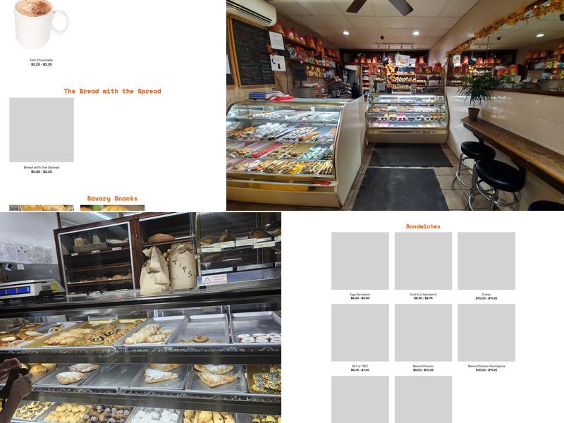 Stella Di Sicilia Bakery Menu