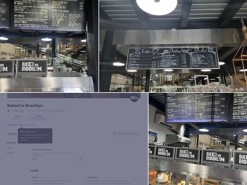 Baked In Brooklyn Menu