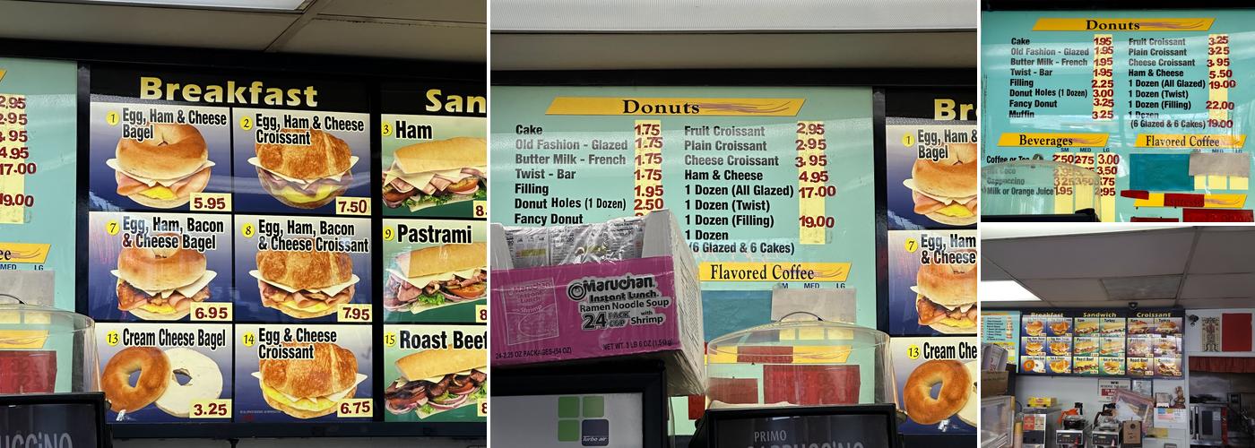 Donut King Menu