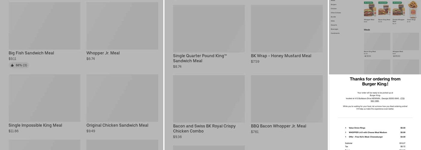 Burger King Menu