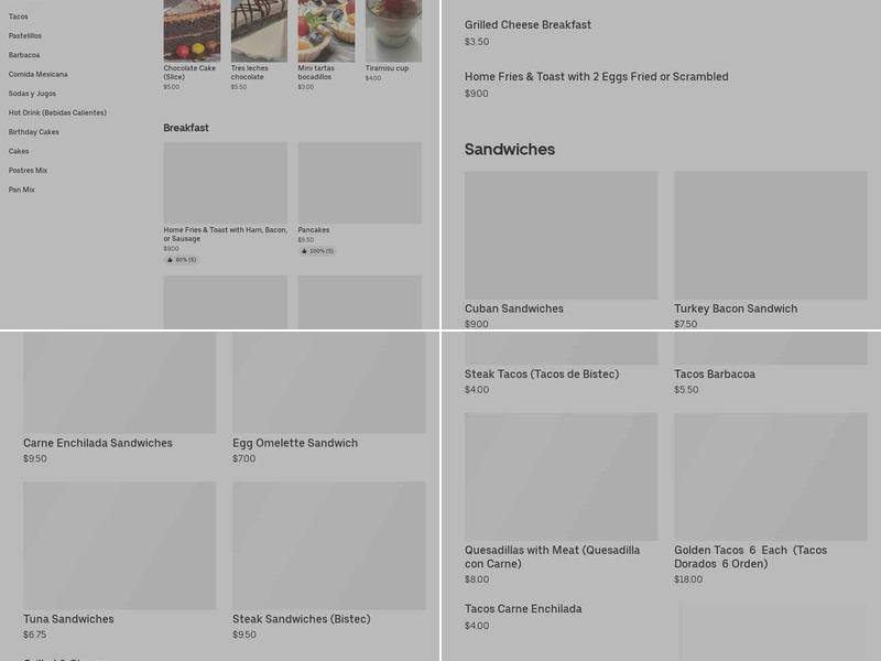 Ronald Pitusa Bakery Menu